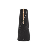Black Marquina Marble Vase - Italian Designer Furniture & Decor Dubai