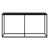 Nero Marquina Marble and Metal Console Table in Dubai