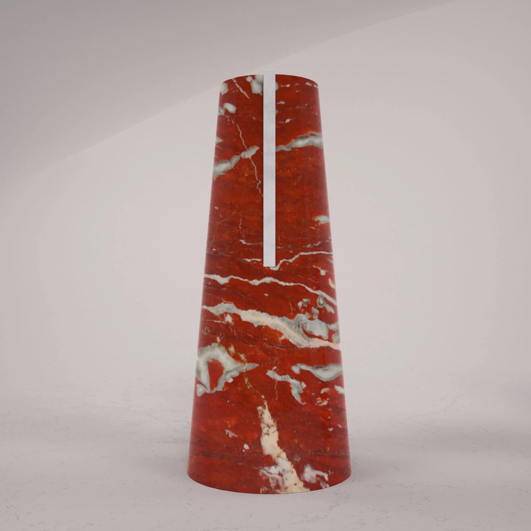 ELARA Rosso Francia Marble Vase