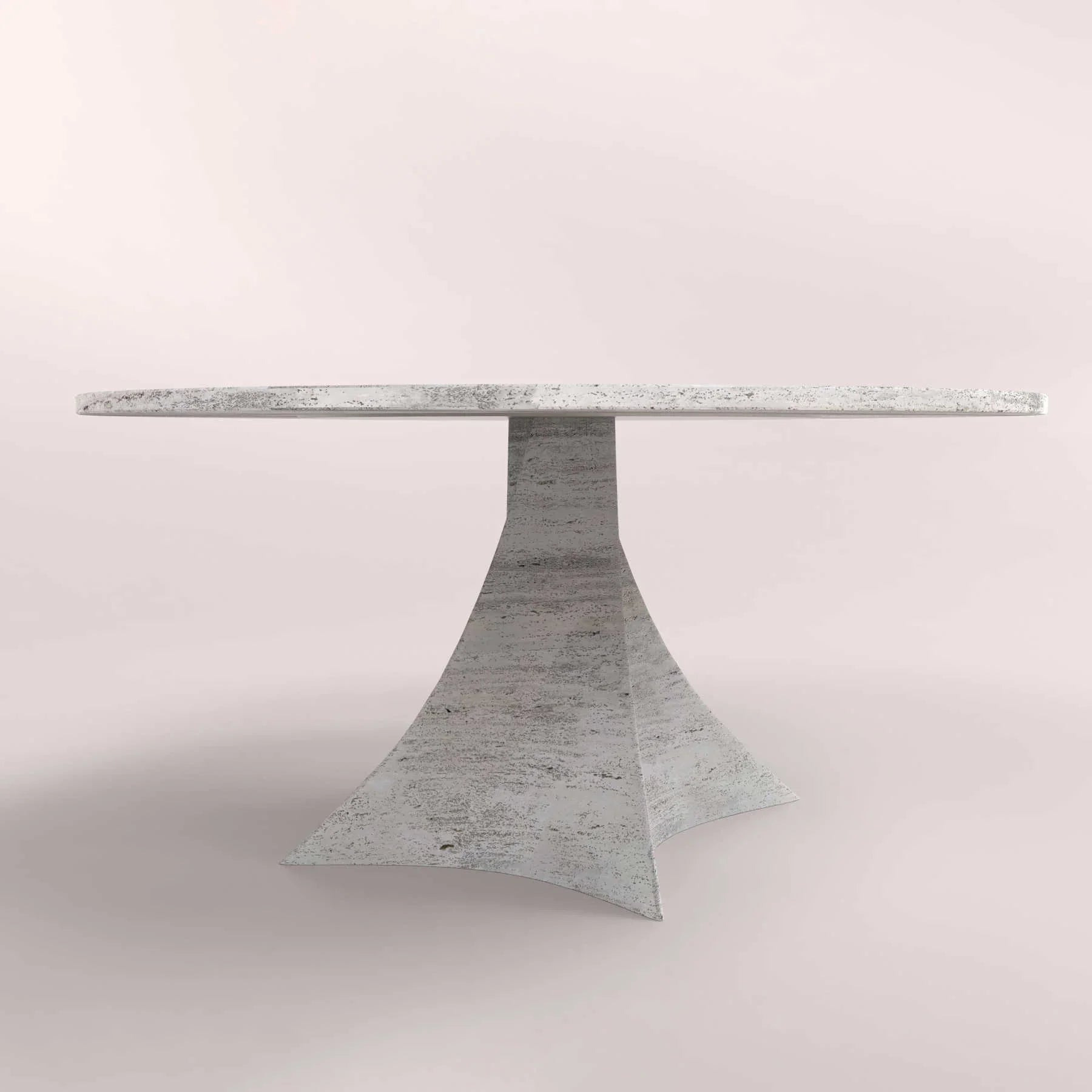 Round Travertine Table - Modern Italian Marble Designer Furniture