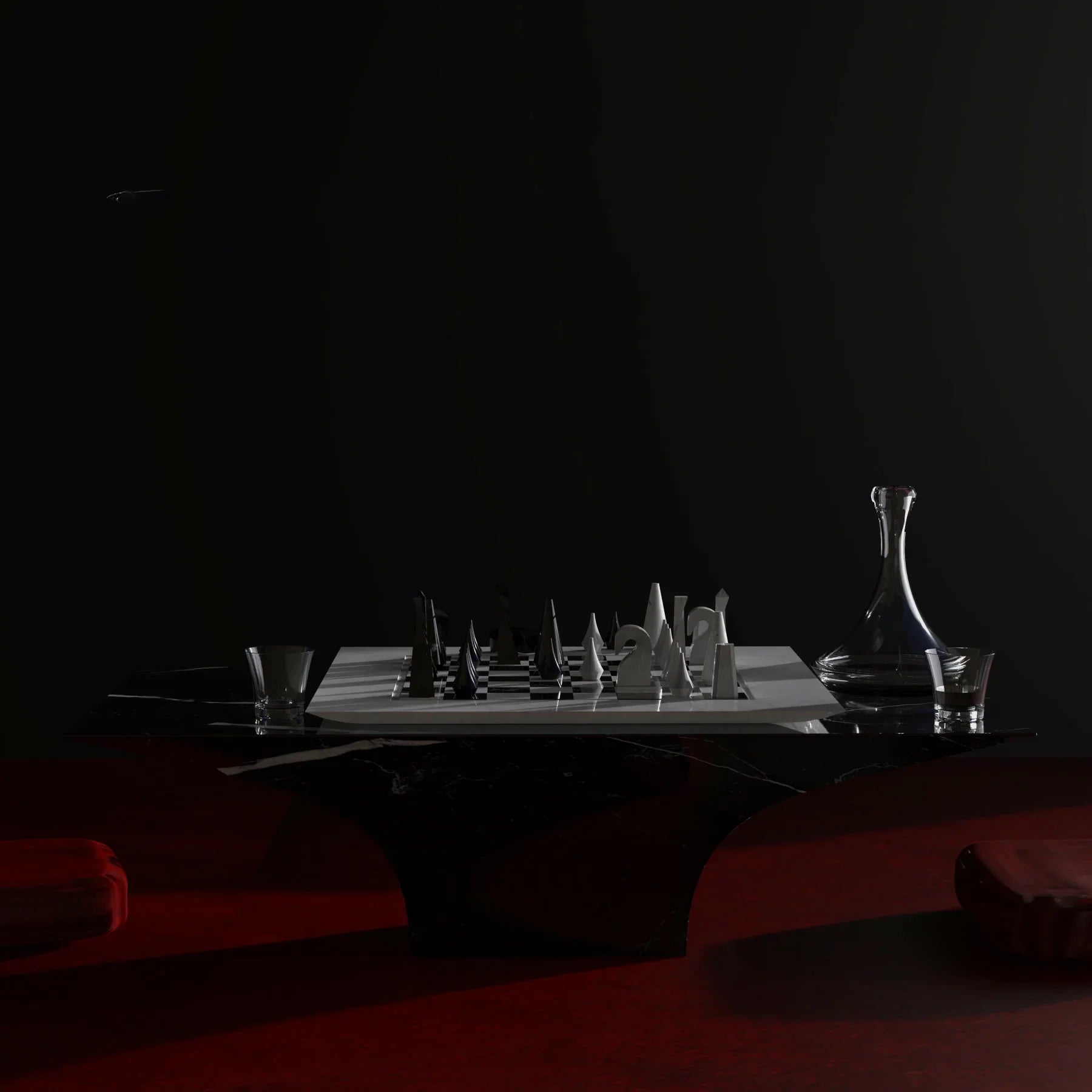 Marble Chessboard Black & White, Italian Designer Furniture & Decor in Dubai