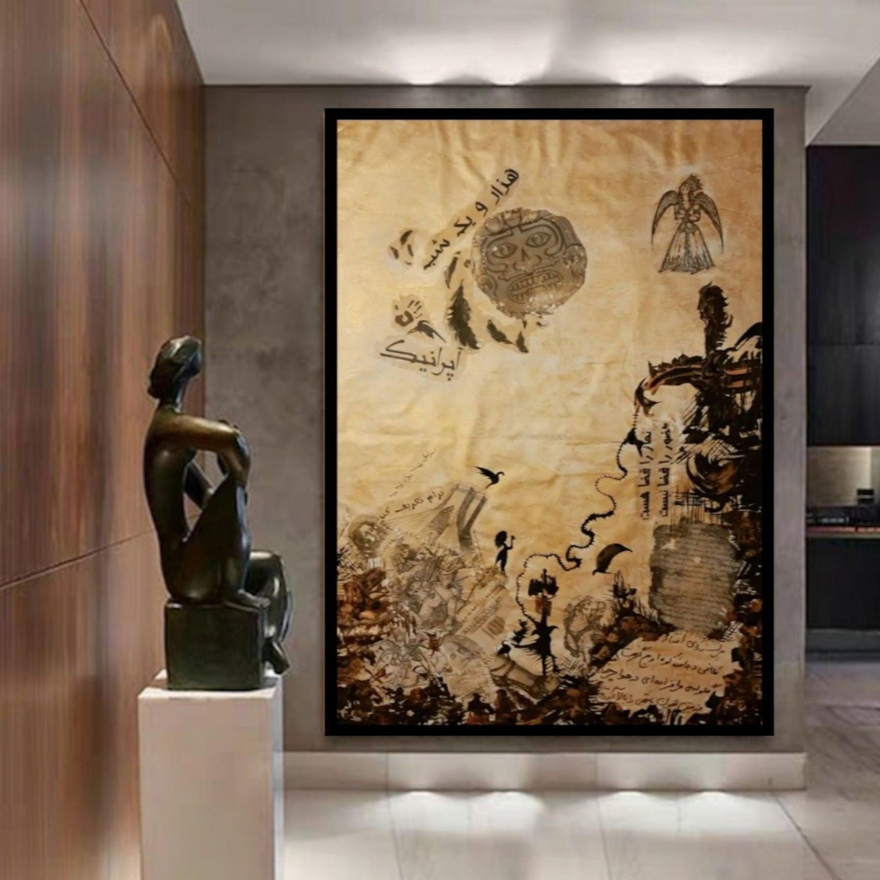 1001 Nights Acrylic Painting, Contemporary Apranik Technique