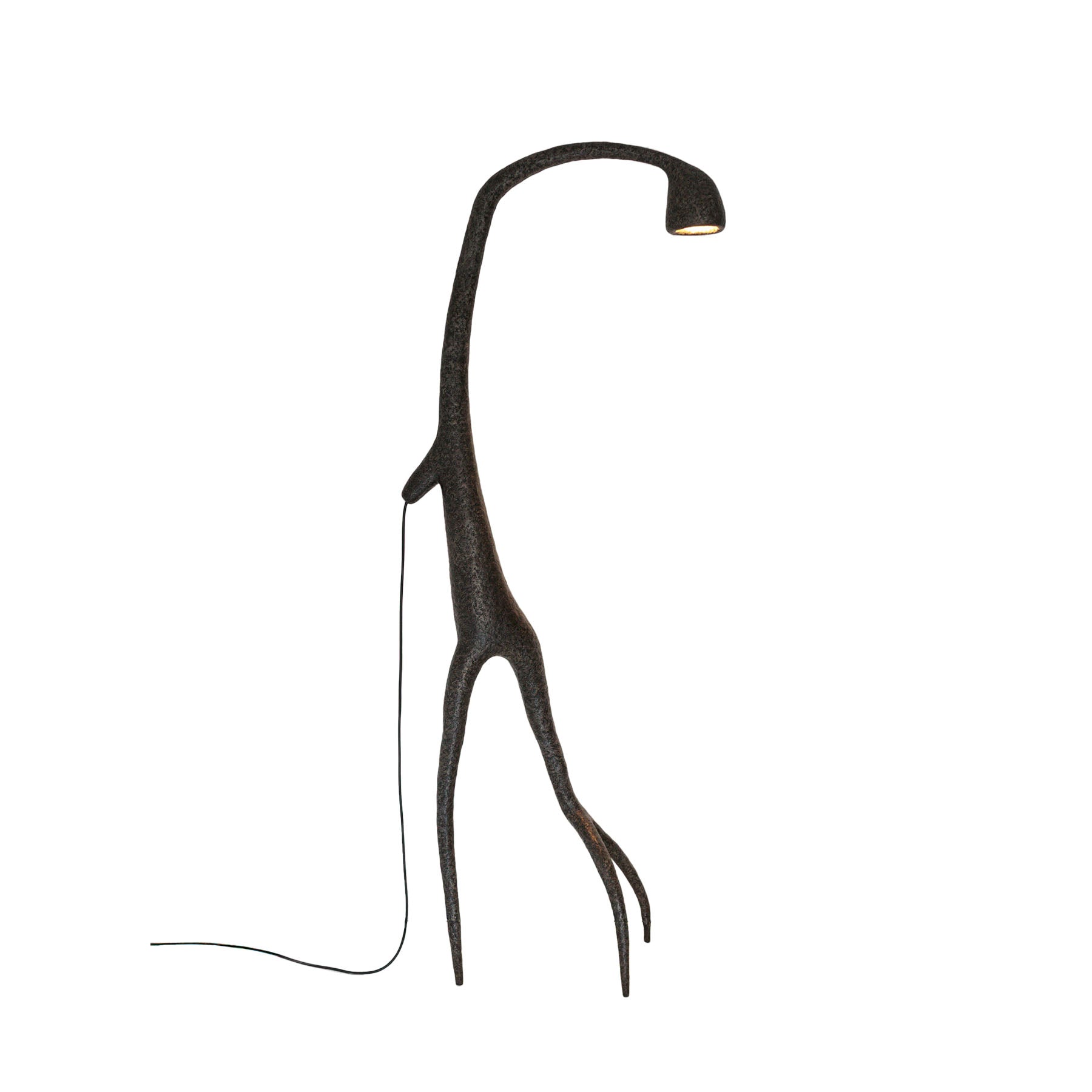 Black Contemporary Floor Lamp - Organic Bionic Design