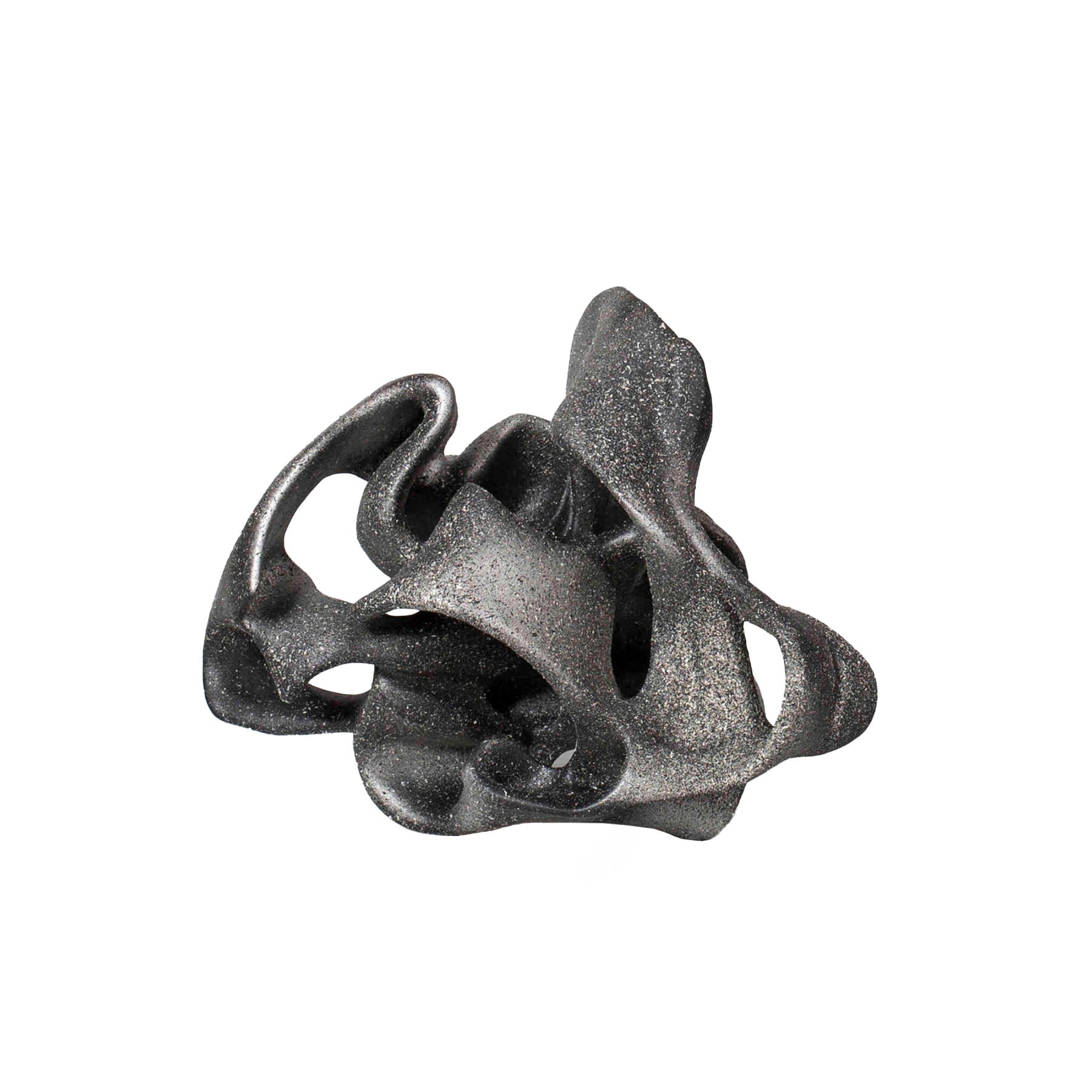 Grey Abstract Ceramic Sculpture Art by Ariane Crovisier