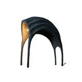 Black Curved Contemporary Floor Lamp, Organic Bionic Design By Pavel Vishnevsky