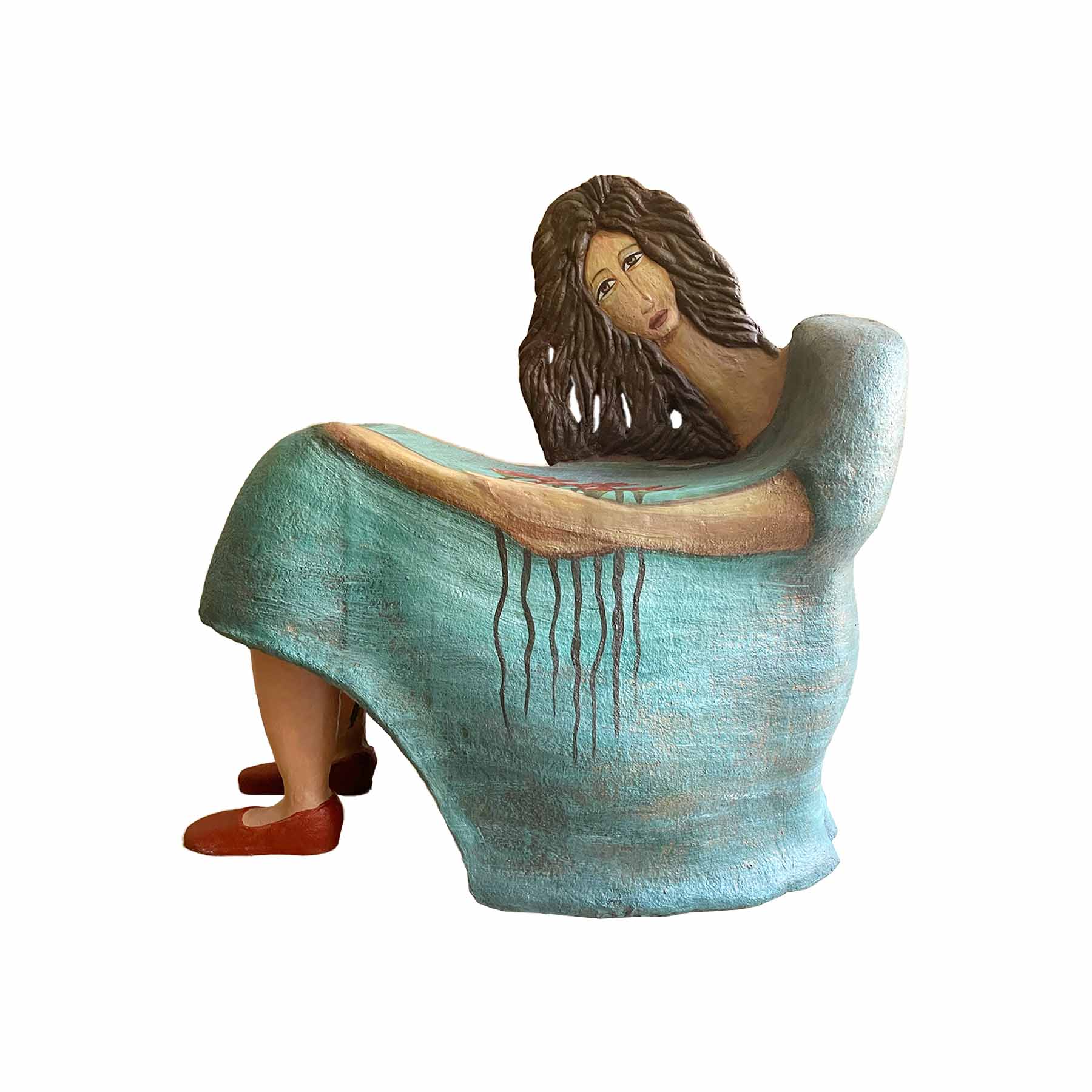 The Flow Lounge Chair, Artistic Contemporary Paper Mache Accent Furniture Dubai