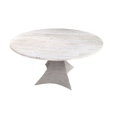 Round Travertine Table - Modern Italian Marble Designer Furniture