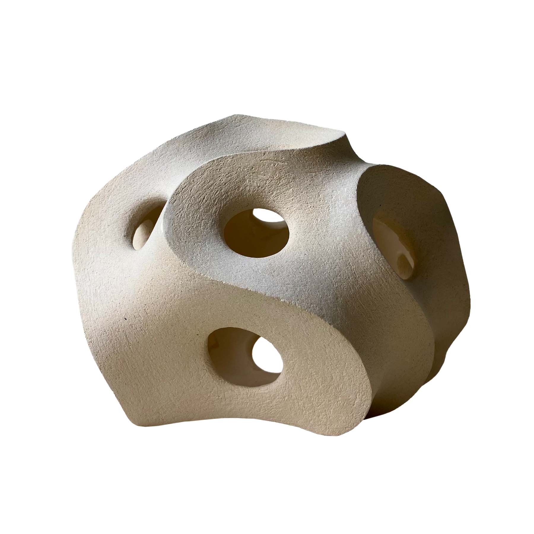 Huecos Stoneware Clay Sculpture, Contemporary Statues By Gabriel Rivera