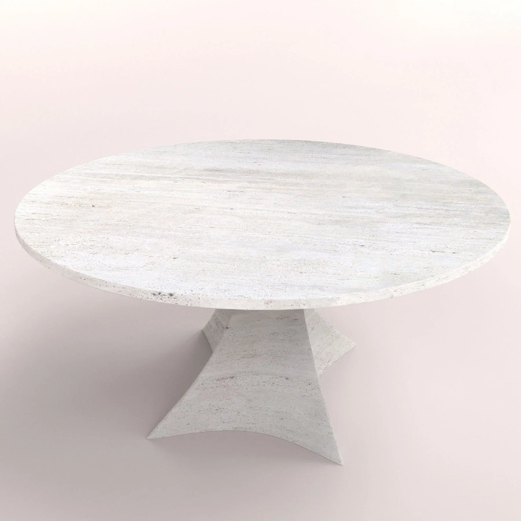 Round Travertine Table - Modern Italian Marble Designer Furniture