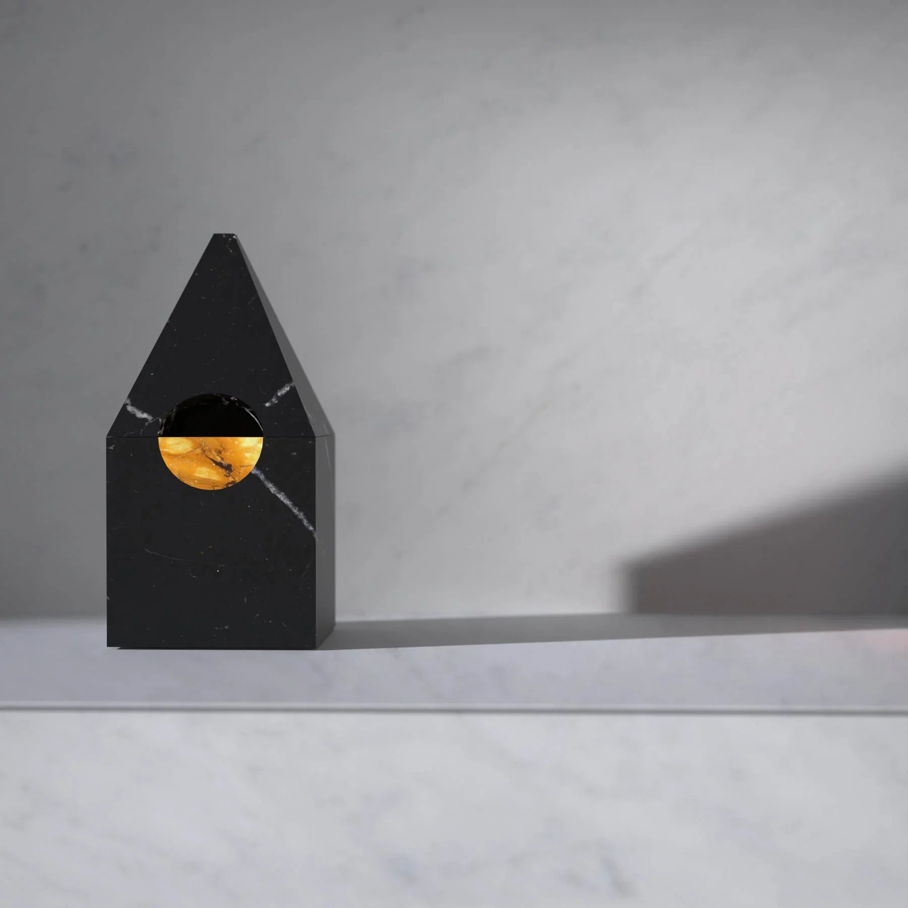 Black Marquina Marble Jewelry Chest, Italian Designer Furniture & Decor