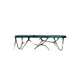 Blackened Upholstered Brass Bench, Designer Furniture in Dubai