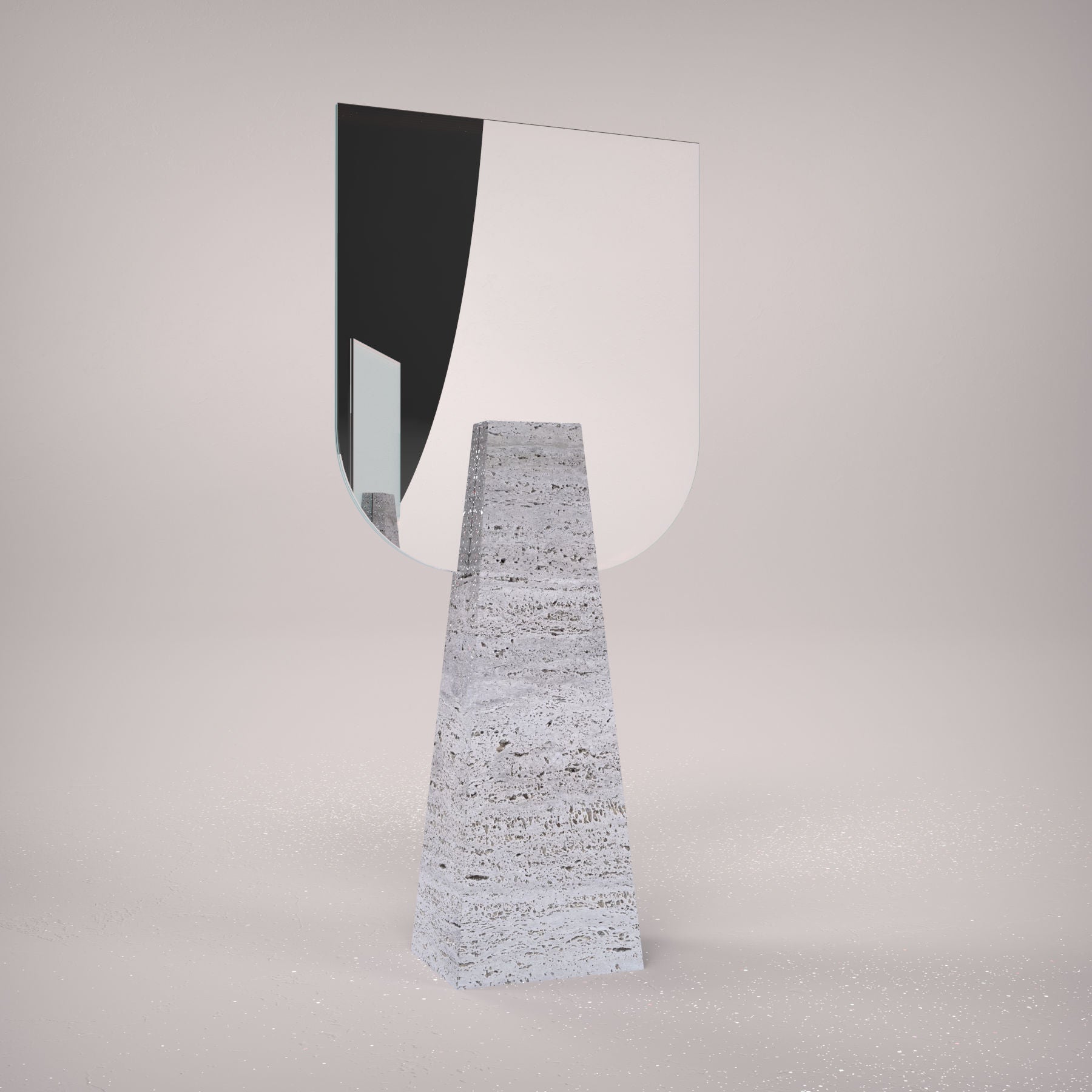 Travertine Table Mirror - Italian Designer Furniture & Decor in Dubai