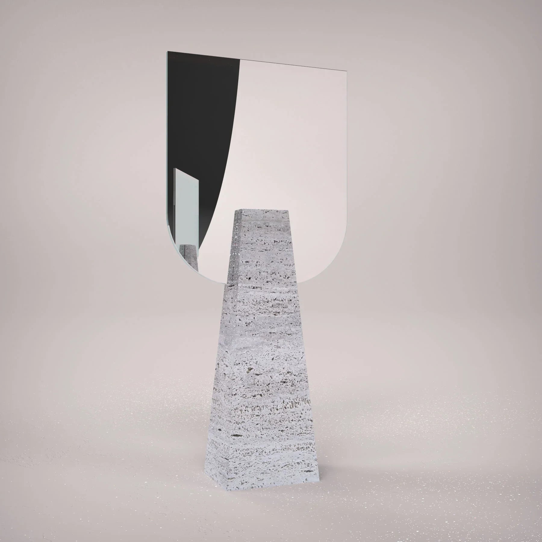 Travertine Table Mirror - Italian Designer Furniture & Decor in Dubai