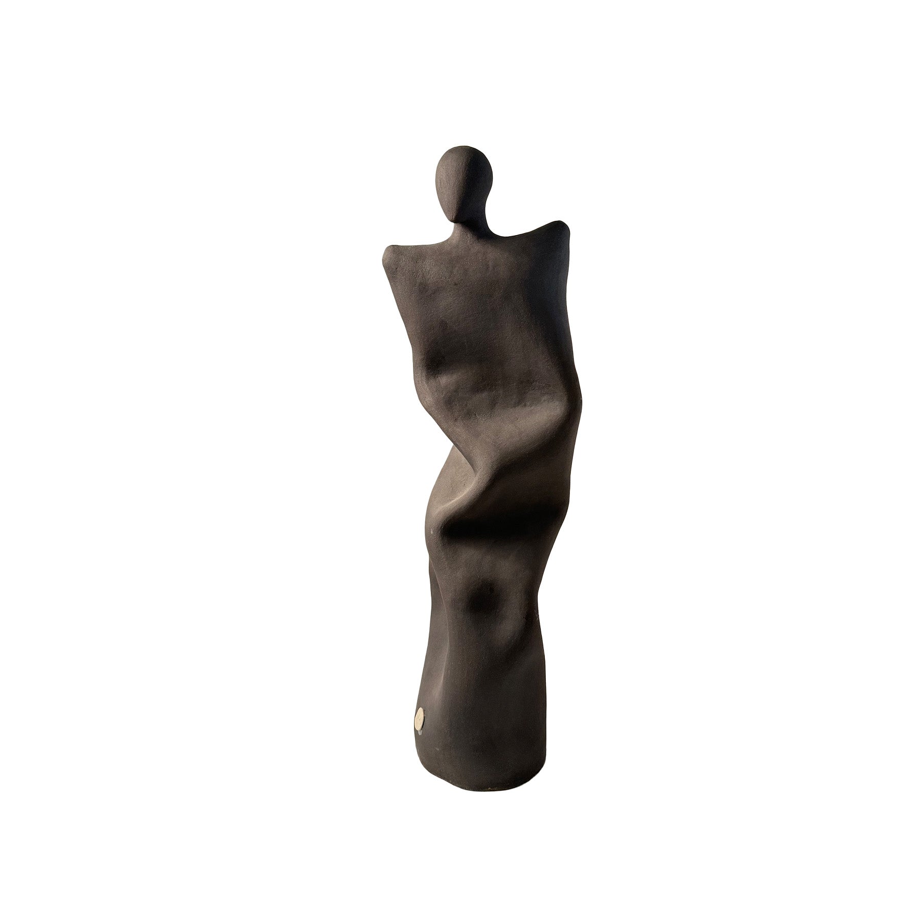 Dark Grey Ceramic Sculpture and Contemporary Decorative Art