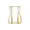 Double Hourglass Brass Entry Table