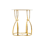 Double Hourglass Brass Entry Table