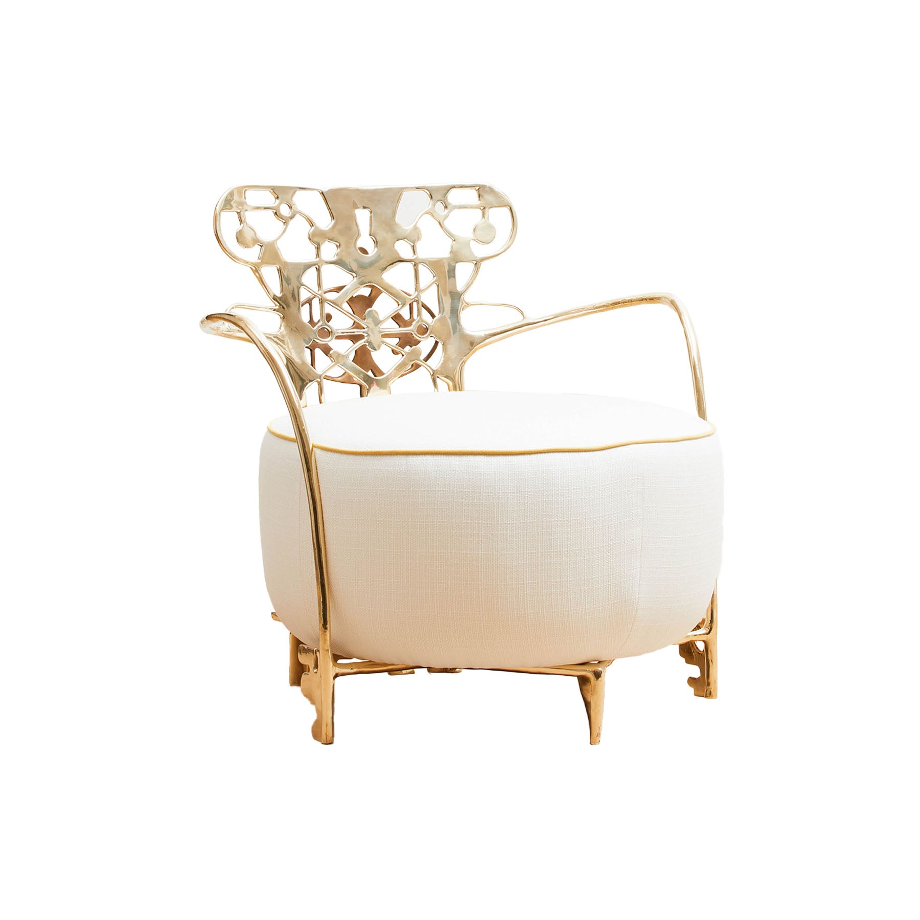 Golden Key Brass Armchair, Designer Furniture in Dubai