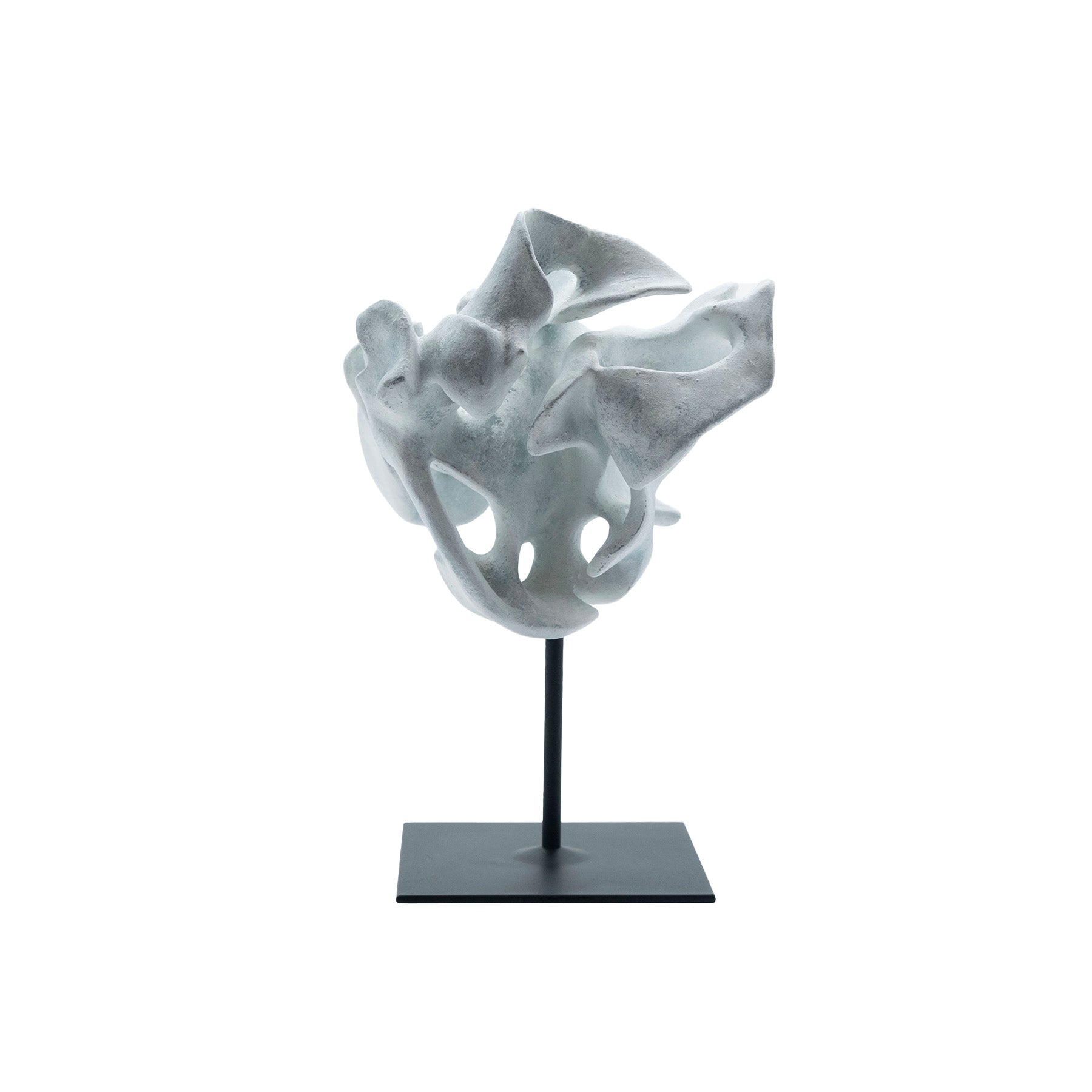 Grey Abstract Ceramic Sculpture Art by Ariane Crovisier