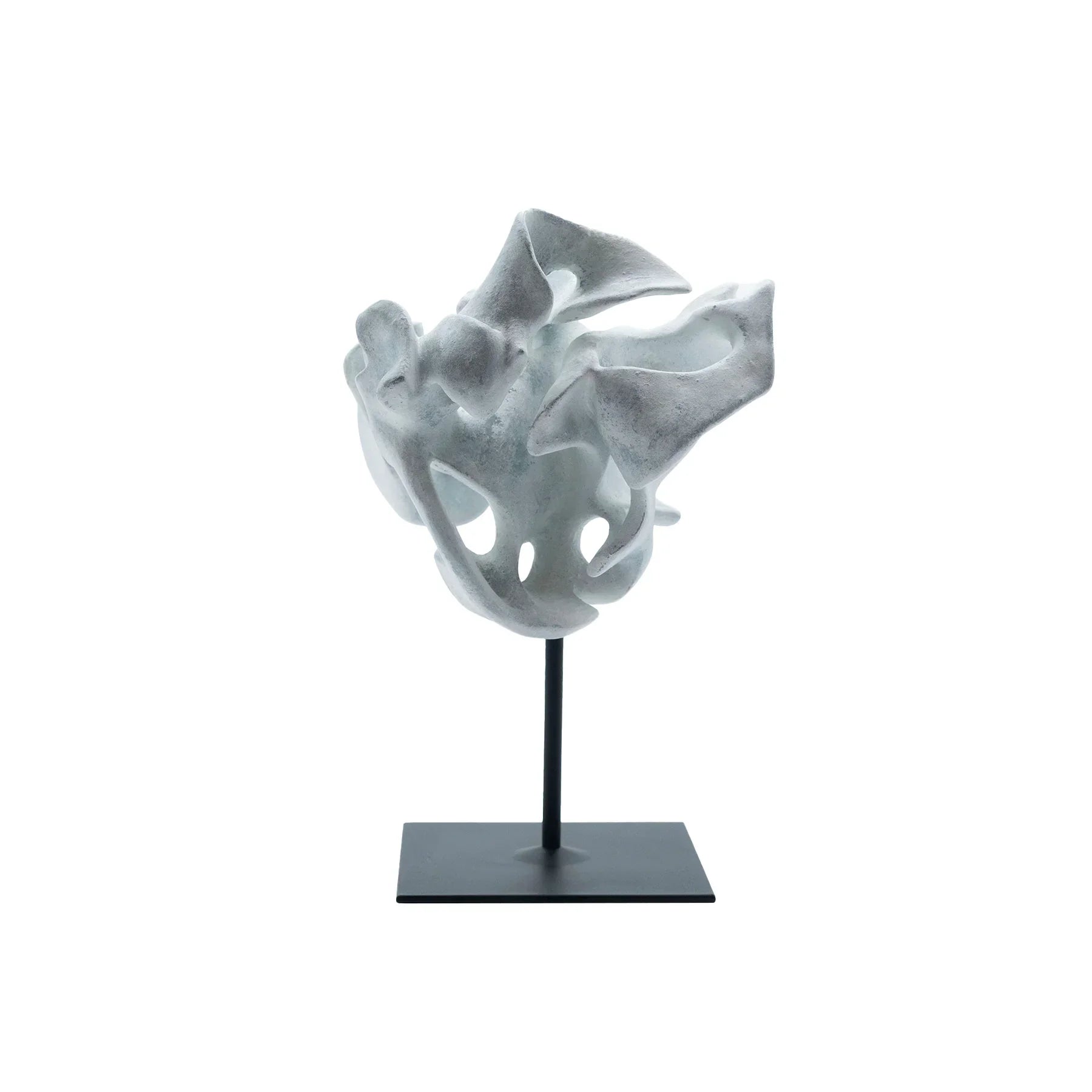 Grey Abstract Ceramic Sculpture Art by Ariane Crovisier