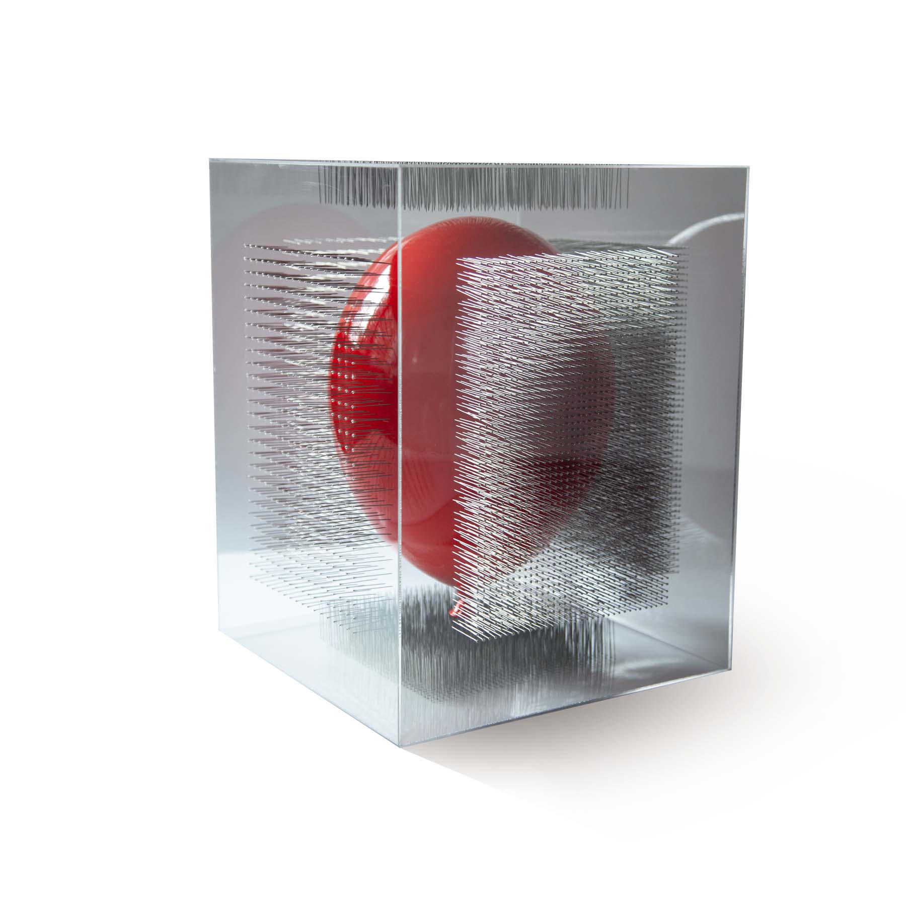 Red Balloon Mixed Media Sculpture - Modern Installation Art By Diana Beltrán