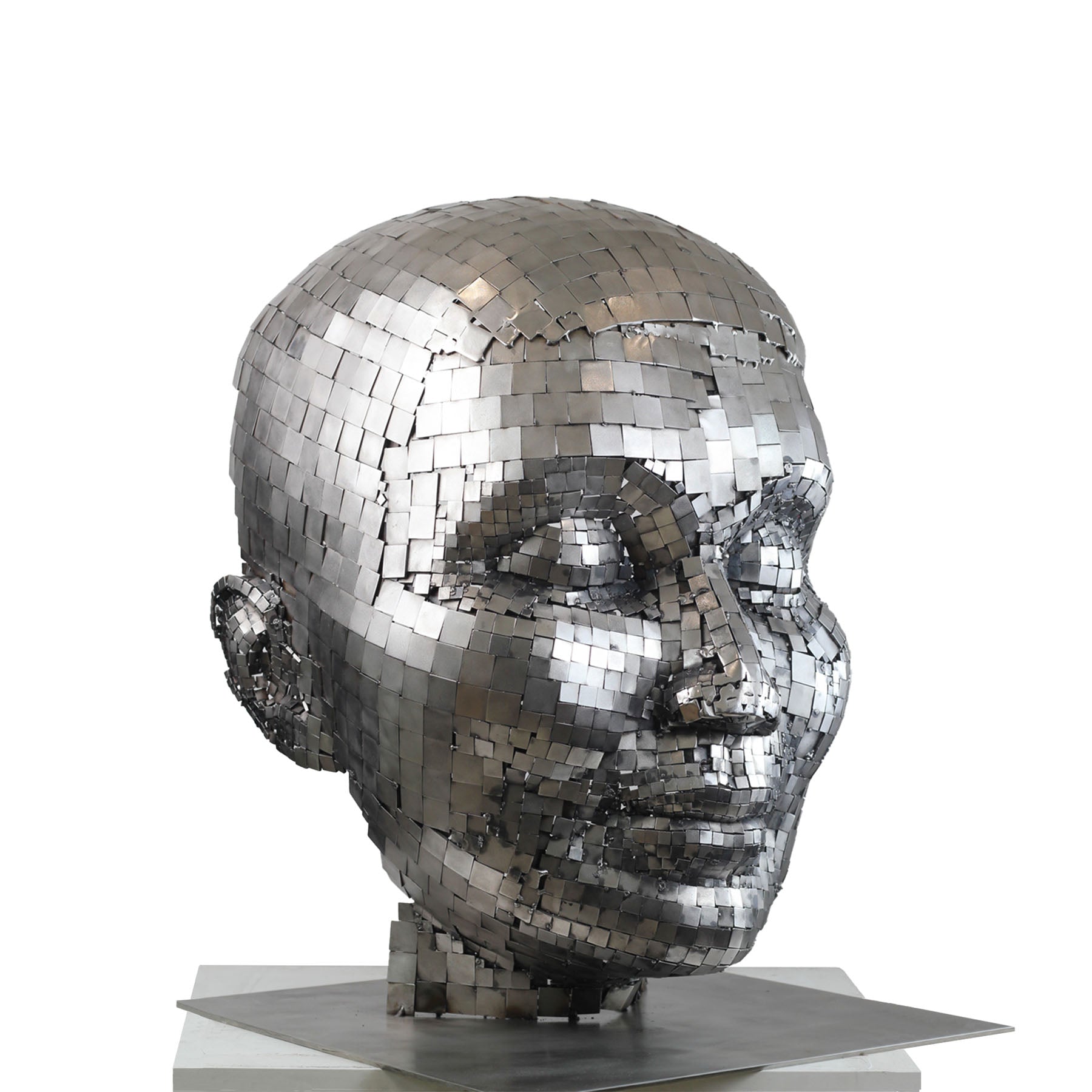 Contemporary Human Stainless Steel Sculpture By Vincent Barrau in Dubai