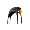 Black Curved Contemporary Floor Lamp, Organic Bionic Design By Pavel Vishnevsky