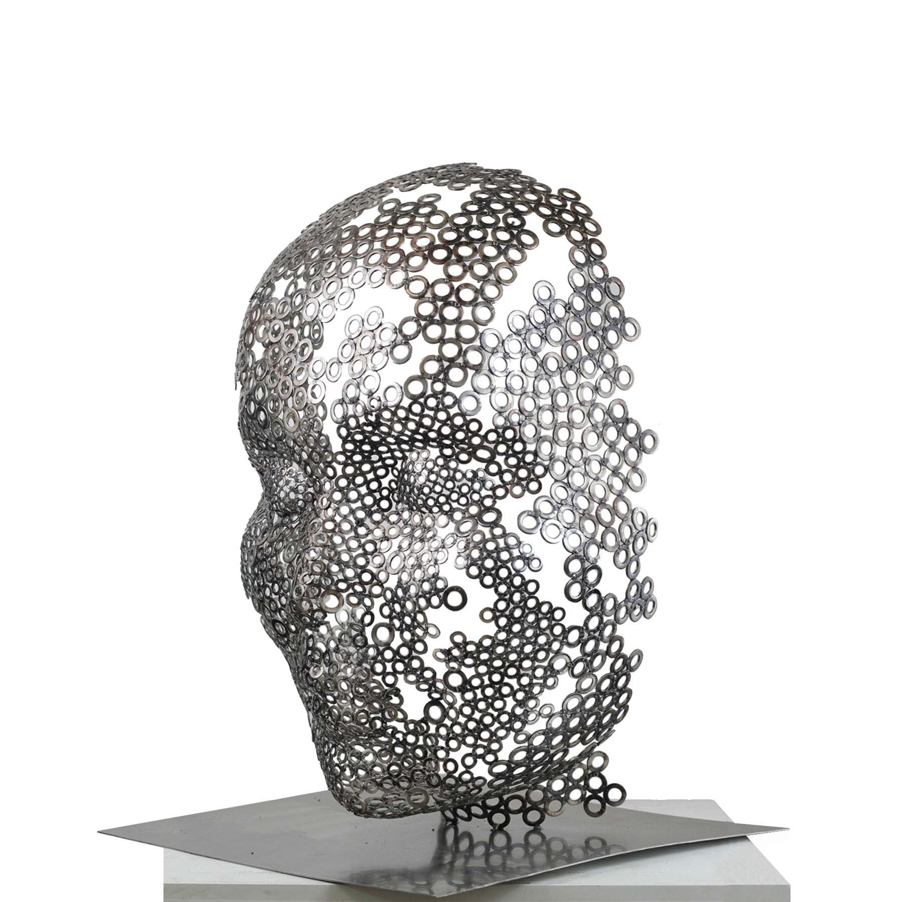 Contemporary Human Stainless Steel Sculpture By Vincent Barrau in Dubai