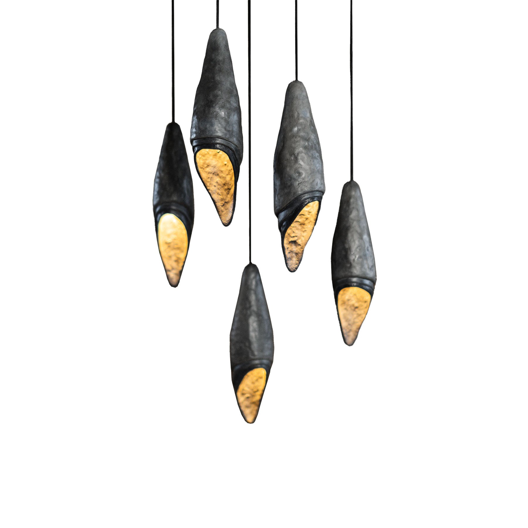 Contemporary Ceiling Lamp Set of 5, Organic Bionic Design By Pavel Vishnevsky