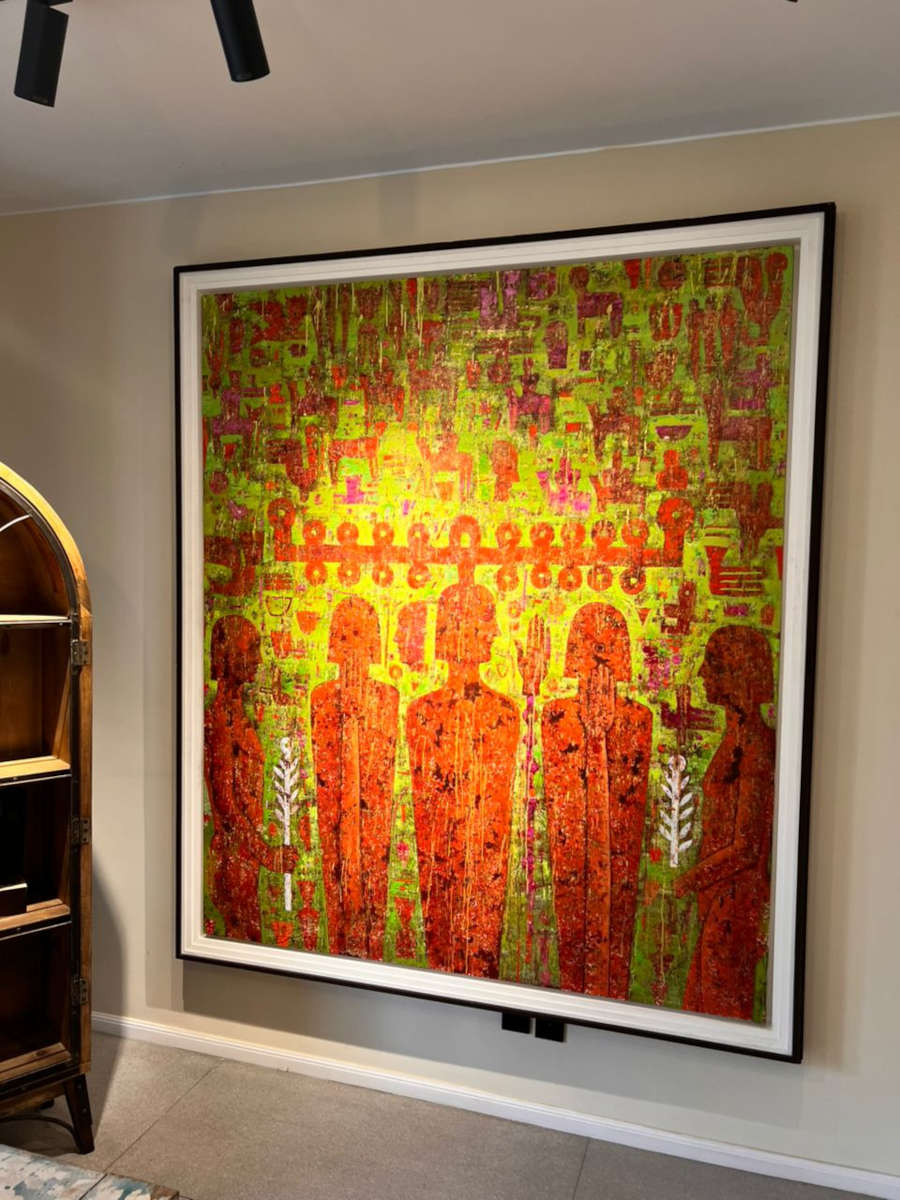 Untitled Acrylic On Canvas Painting