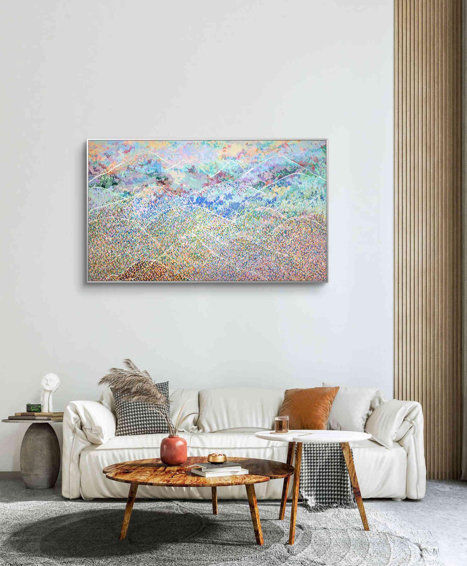 Colorful Mountains Acrylic Painting By Hanji Park in Dubai