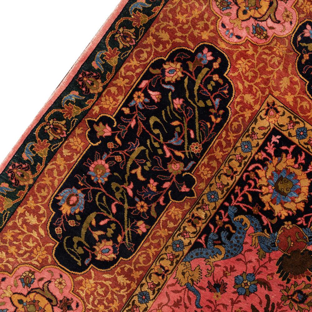 Afsane Deldar Heriz Persian Carpet Silk 168x223 - Authentic Vintage Rugs & Kilims, Silk & Wool in Dubai