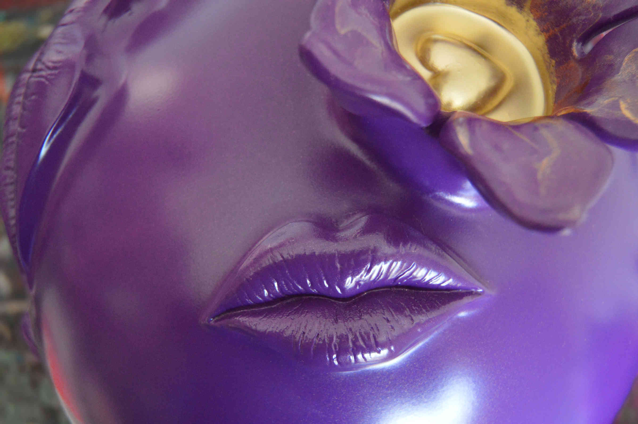 Ahlam Purple Pomegranate Sculpture, Corporate Gifts Resin Art Dubai