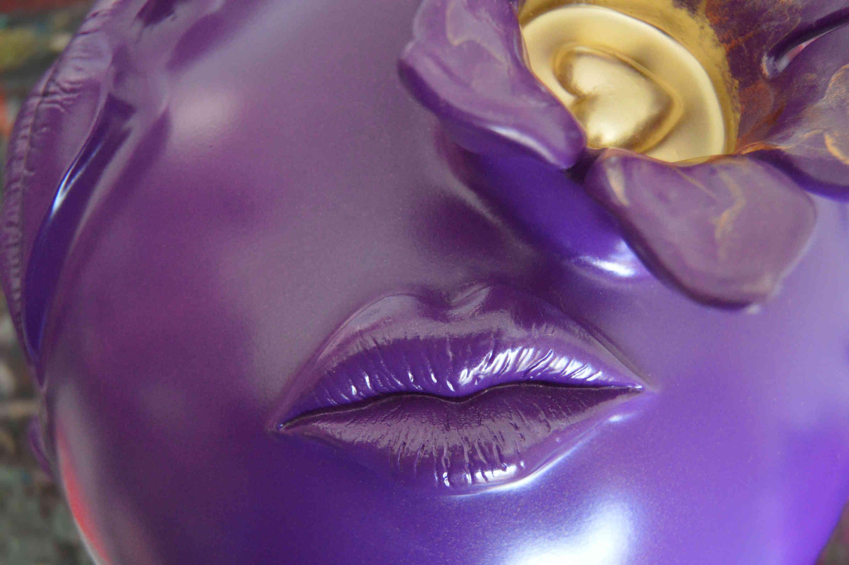 Ahlam Purple Pomegranate Sculpture, Corporate Gifts Resin Art Dubai