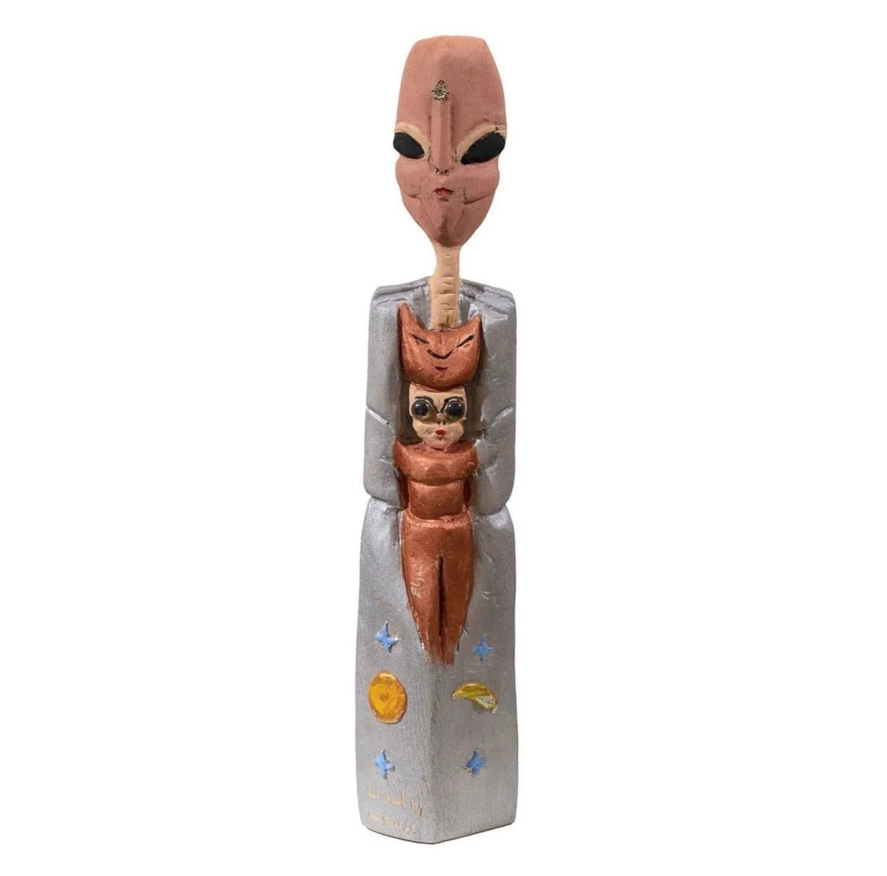 Alien Wood Sculpture - Contemporary Wooden Statues & Artworks By Amir Kamand in Dubai