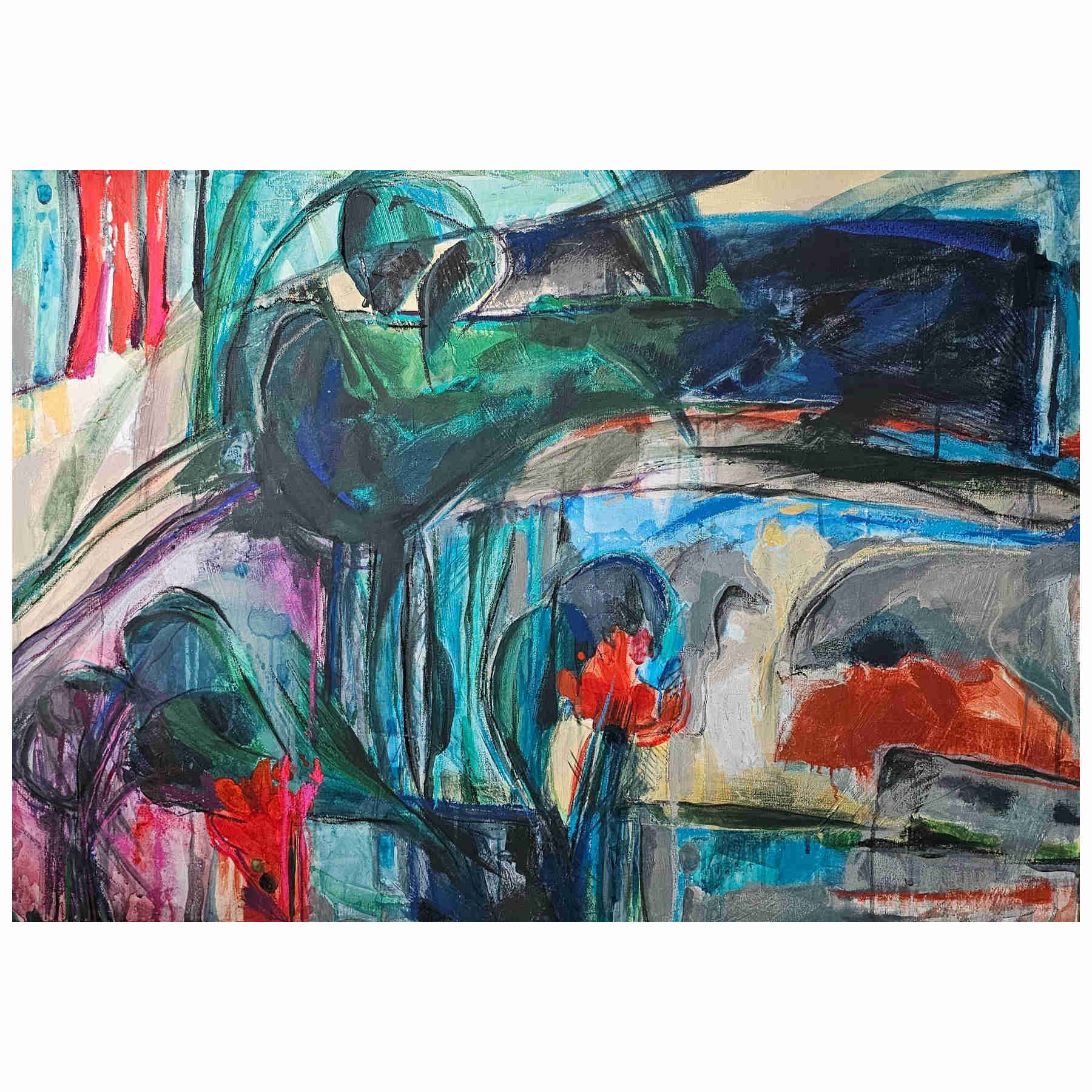 Contemporary Abstract Acrylic Painting By Elahm Ghorbanishad