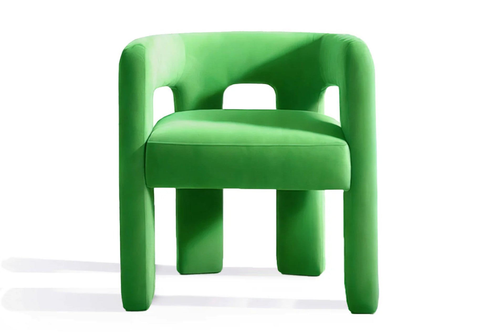 Neon Green Velvet Armchair, Bold Contemporary Furniture Designs
