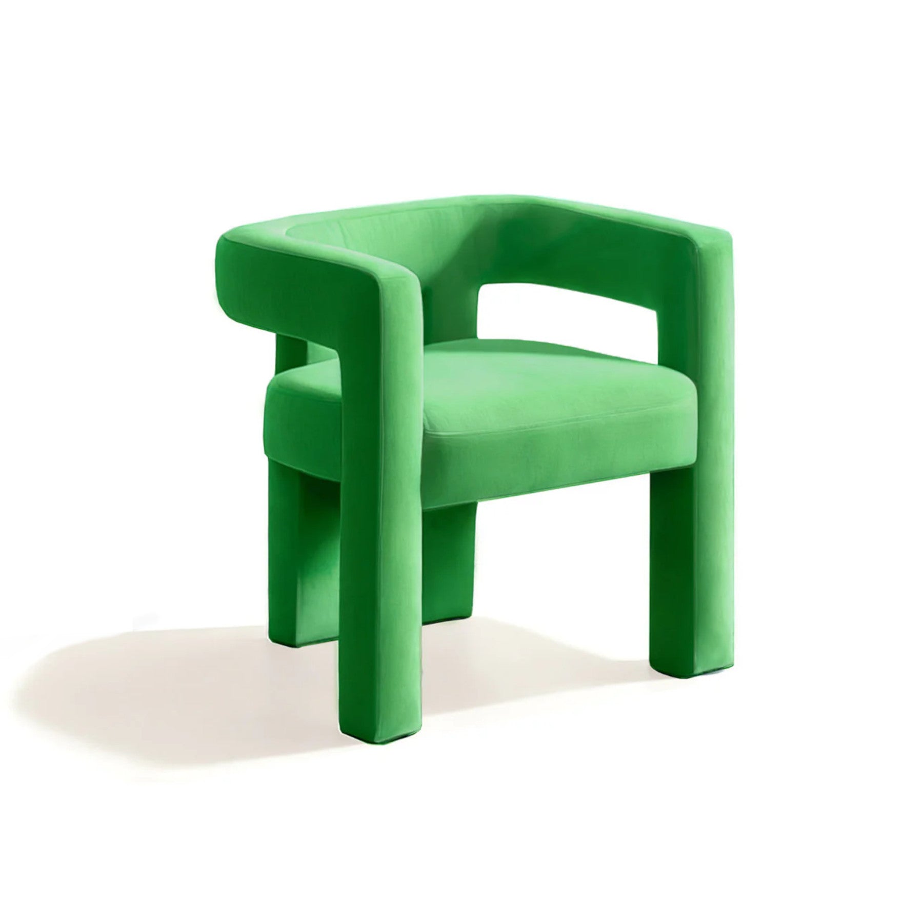 Neon Green Velvet Armchair, Bold Contemporary Furniture Designs