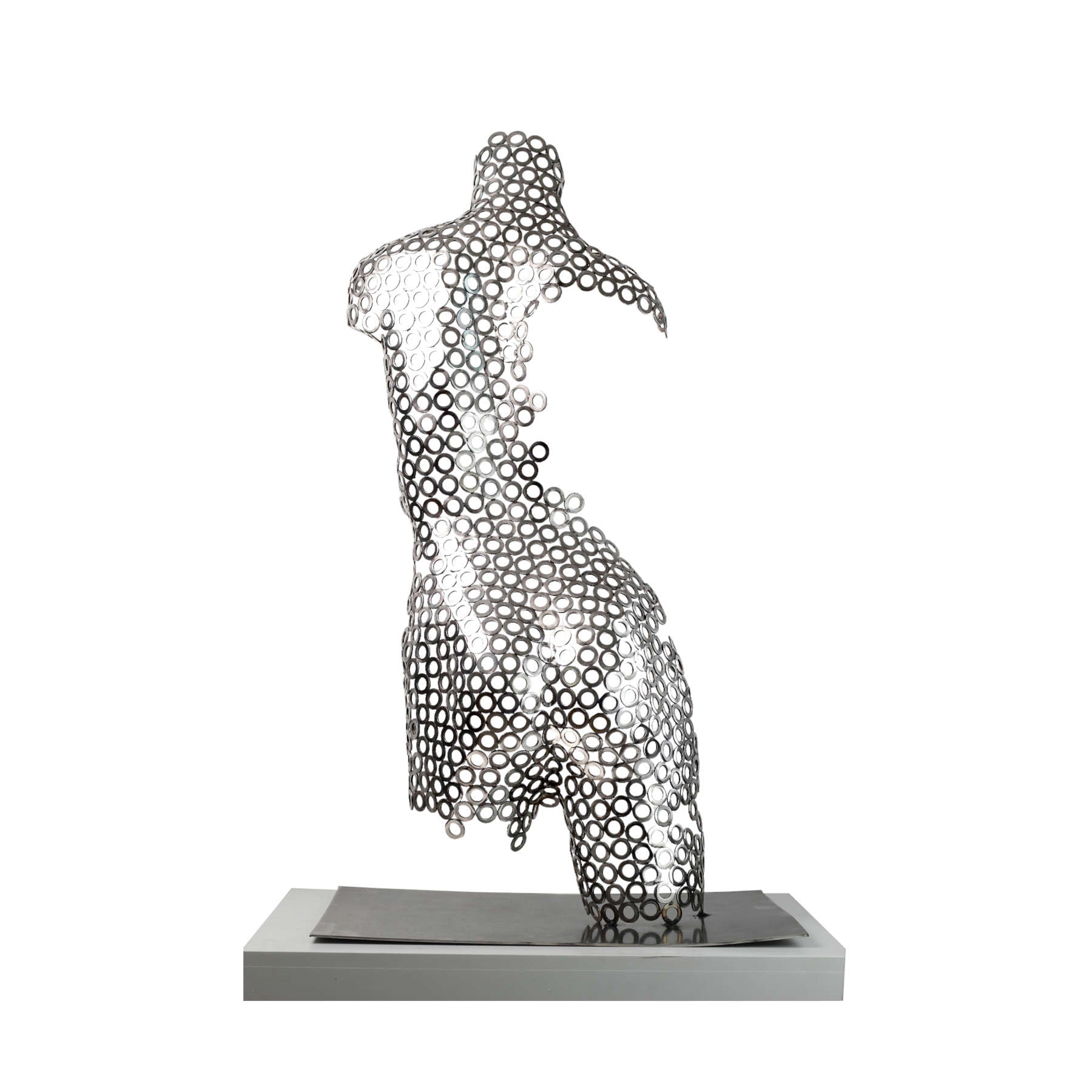 Contemporary Stainless Steel Human Sculpture By Vincent Barrau in Dubai
