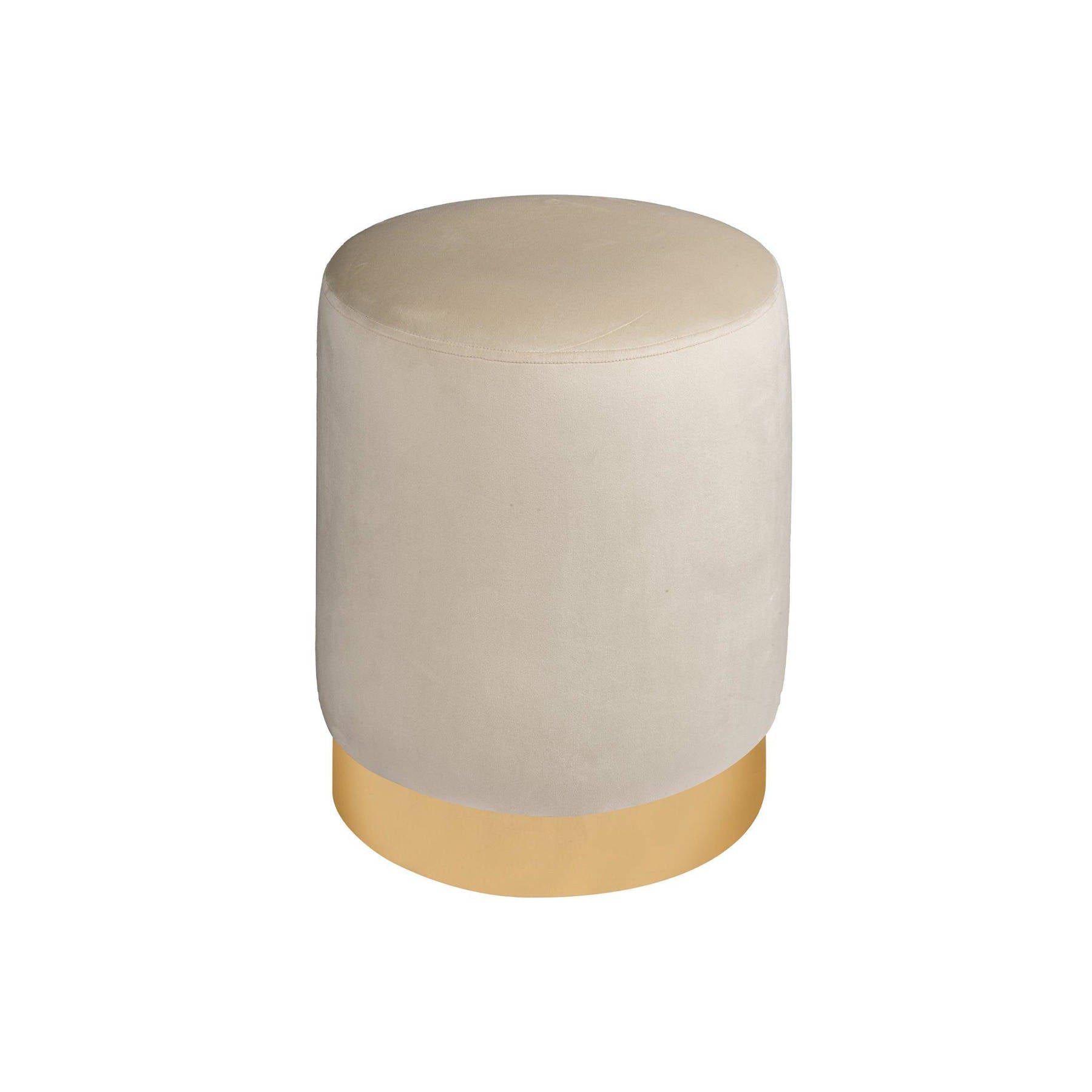 Round Microsuede Pouf - Modern Ottomans & Designer Decor in Dubai