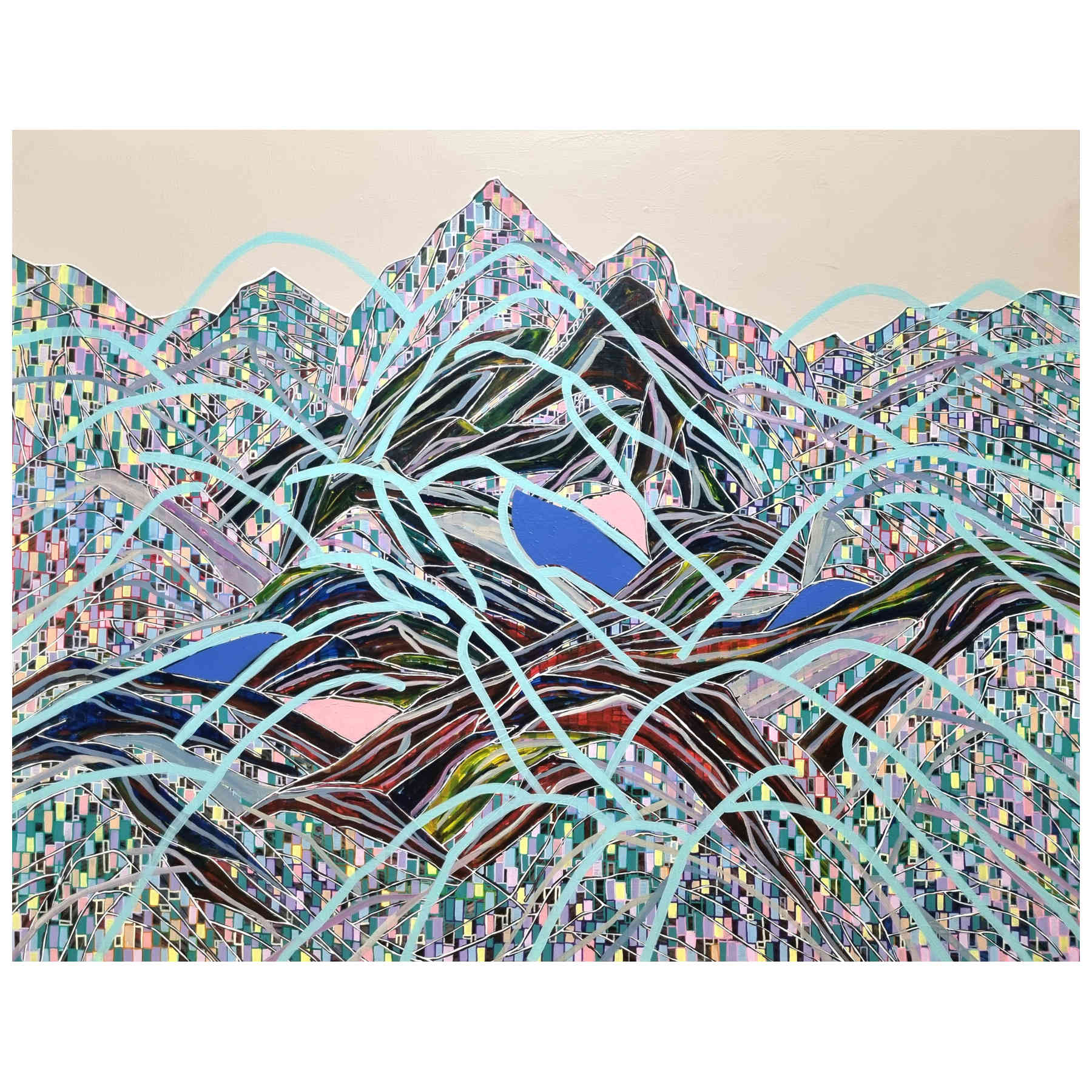 Mountain Landscape Acrylic Painting By Hanji Park in Dubai