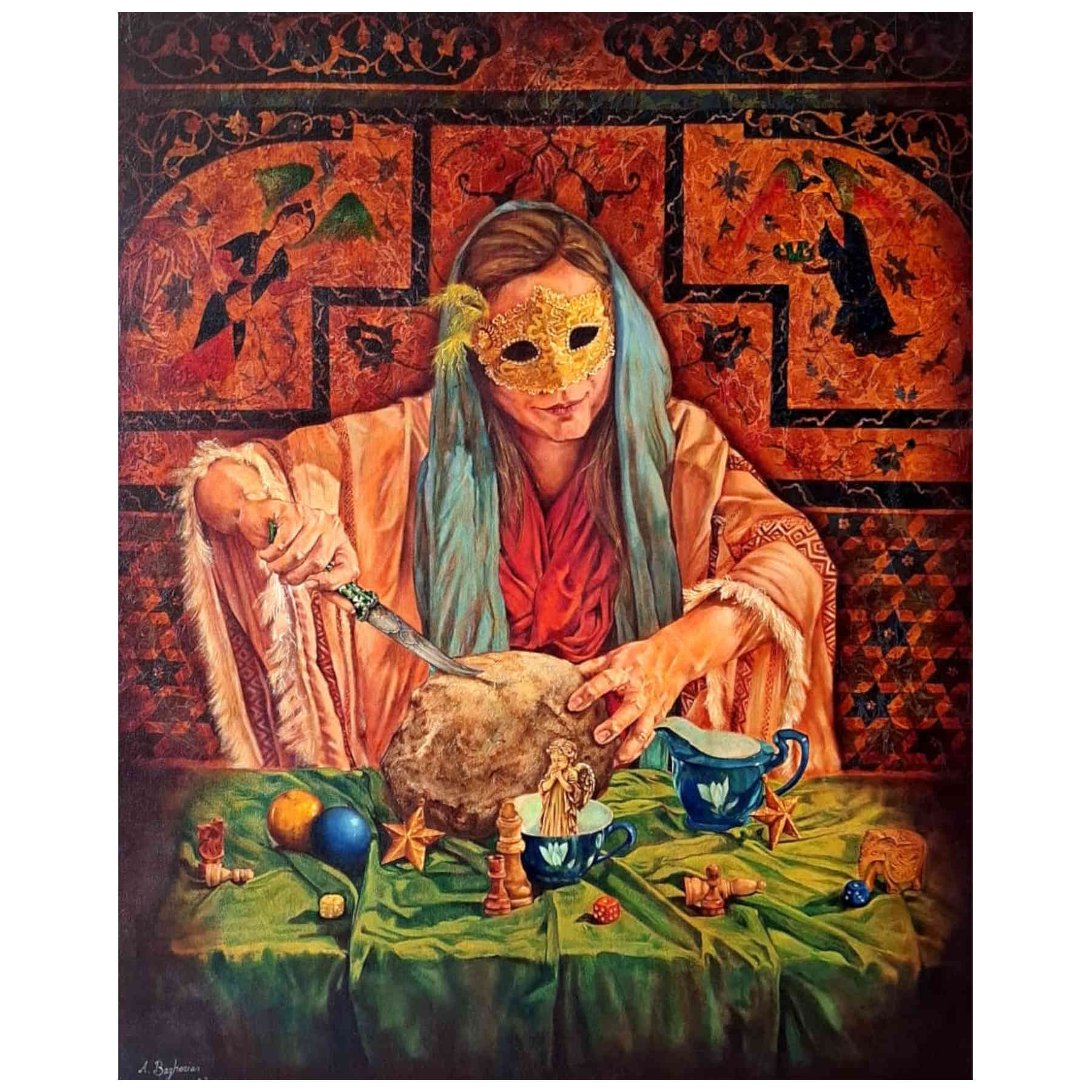 Contemporary Oil on canvas Painting By Alemeh Bagherian in Dubai