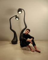 ROSTKI Black Contemporary Floor Lamp Set of 2