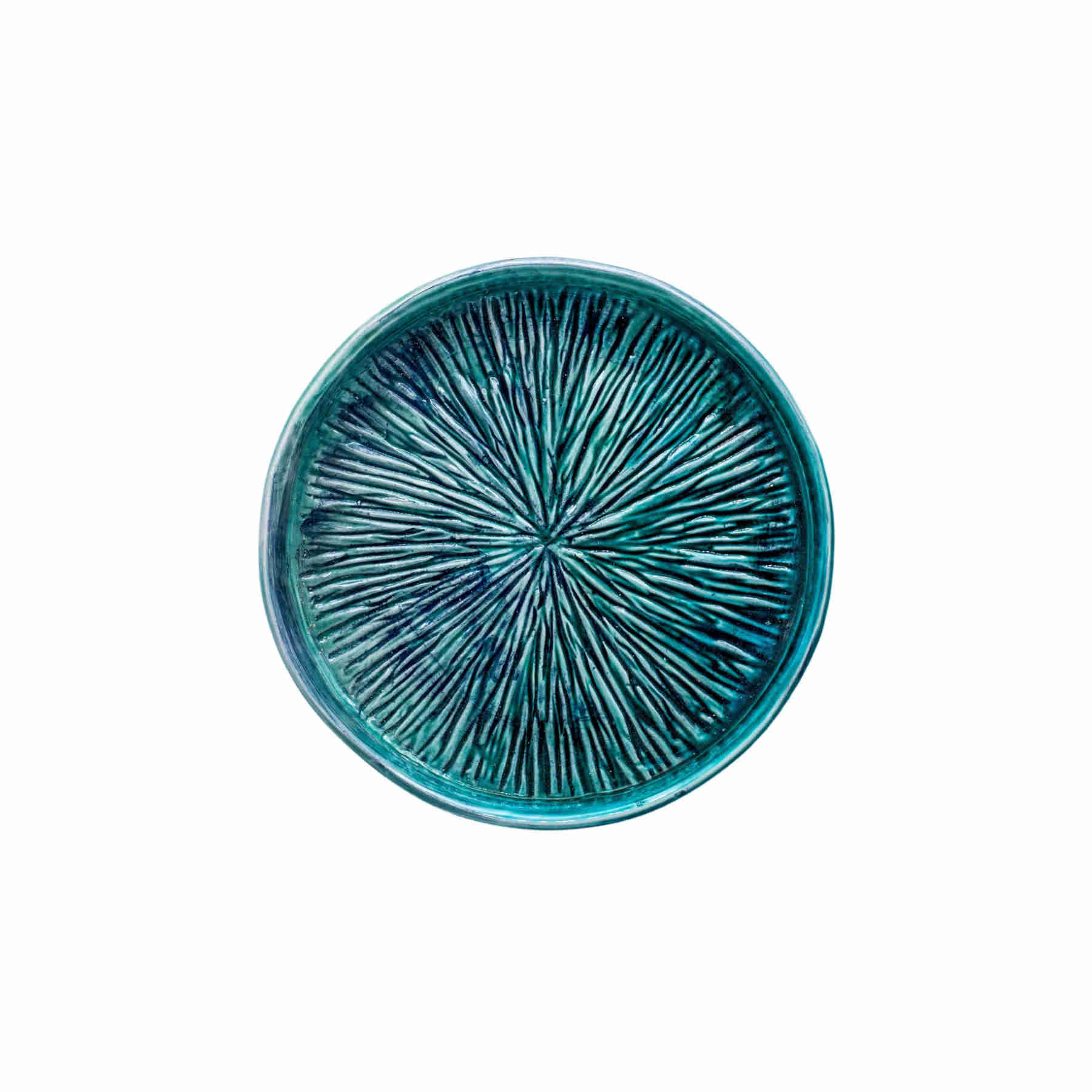 Blue Lotus Ceramic Plate Set