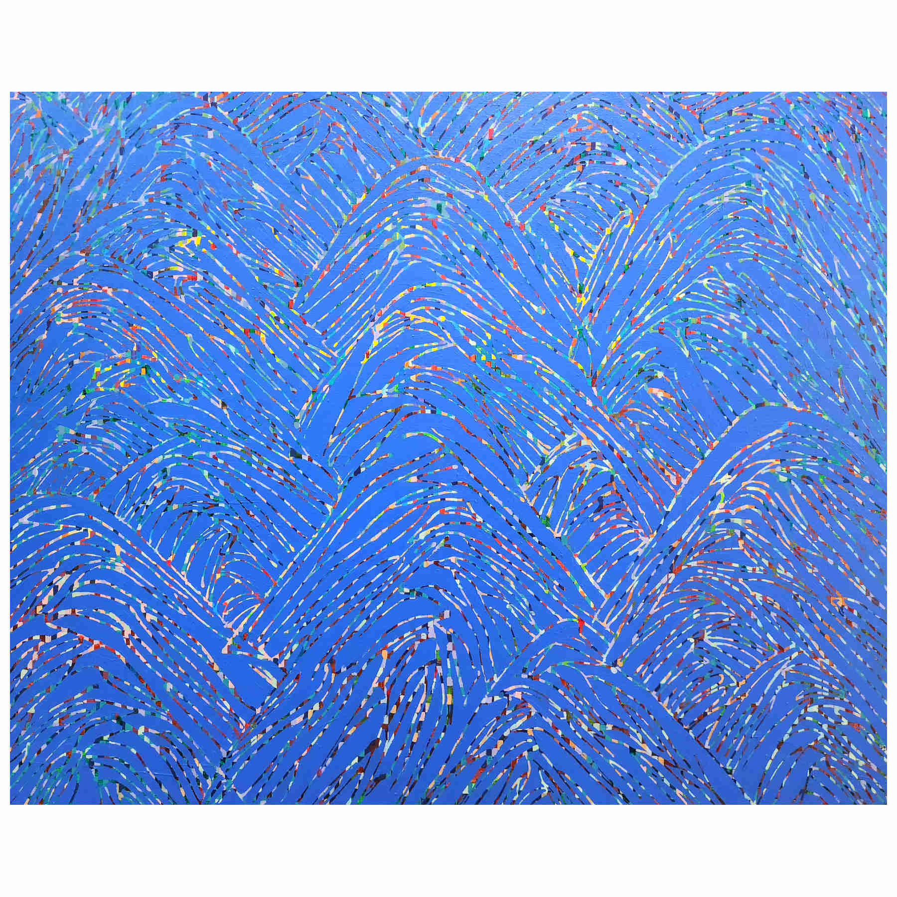 Blue Mountain Landscape Acrylic Painting By Hanji Park in Dubai