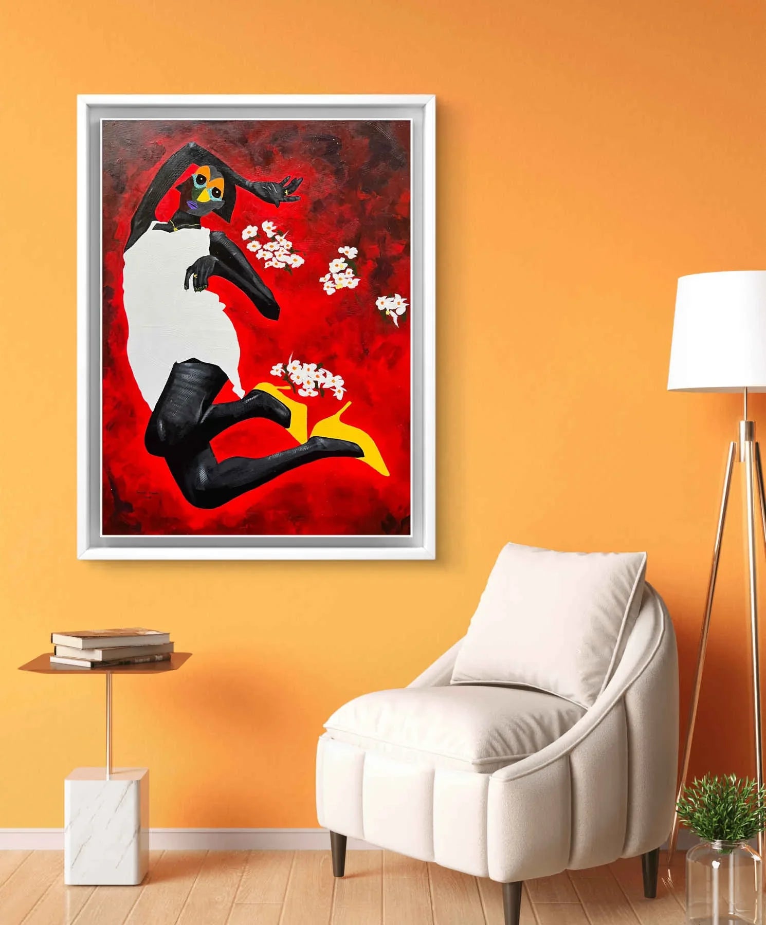 Mixed Media Painting - African Art By Samuel Kayode Toba in Dubai