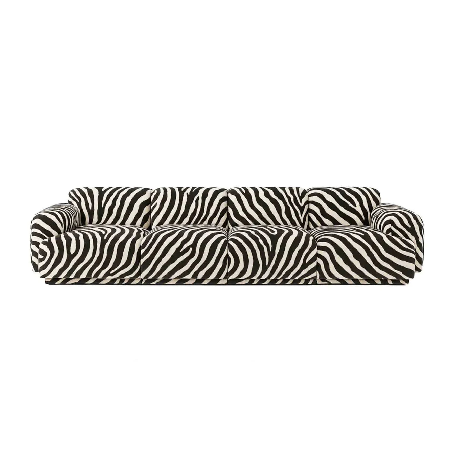 Modular Zebra Print Sofa, Contemporary Designer Furniture
