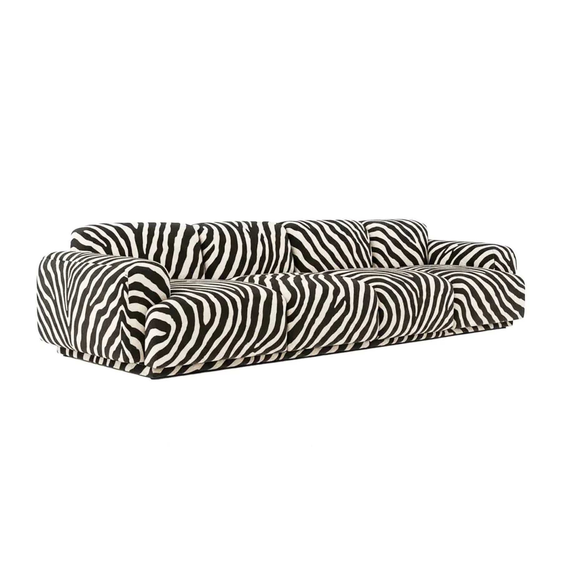 Modular Zebra Print Sofa, Contemporary Designer Furniture