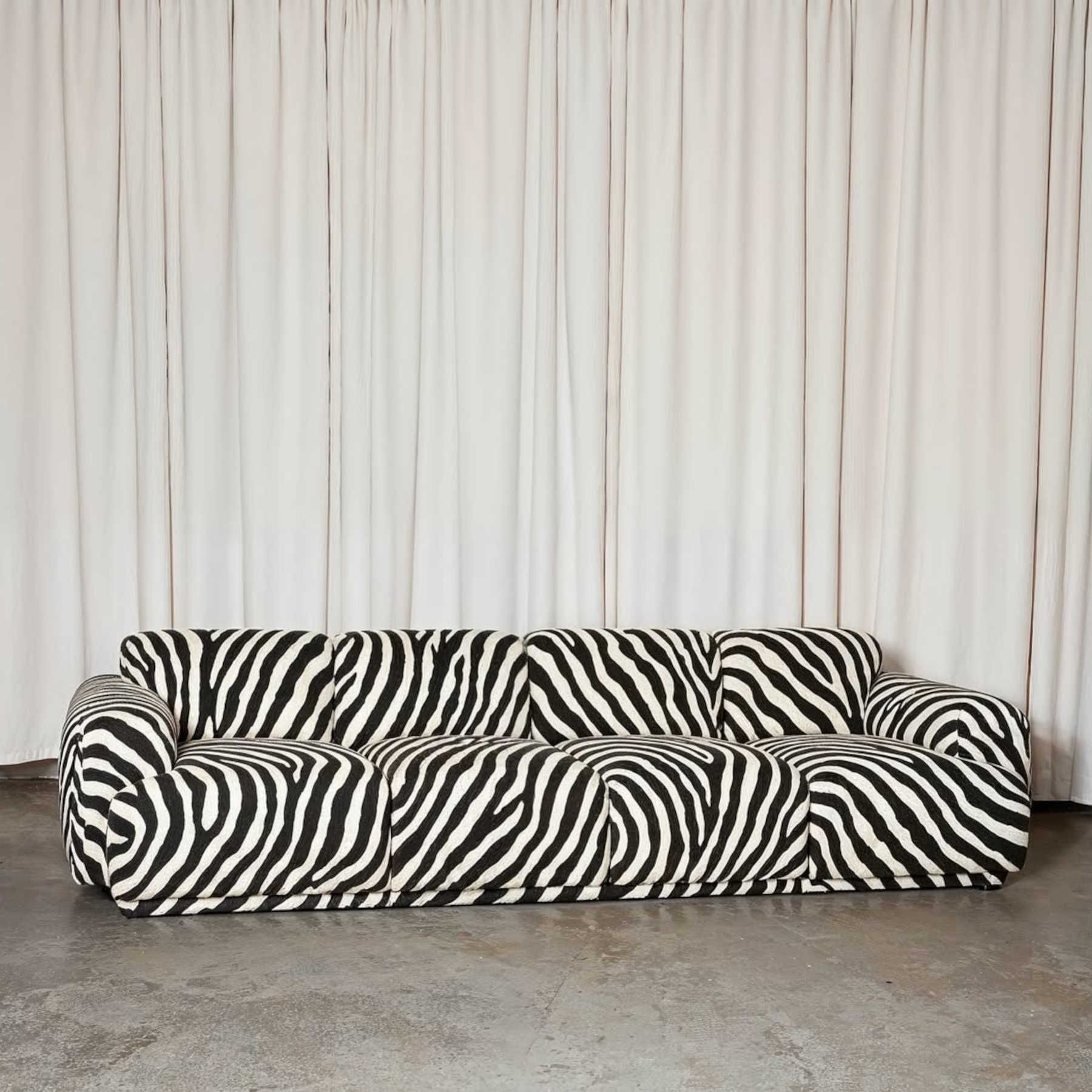 Modular Zebra Print Sofa, Contemporary Designer Furniture
