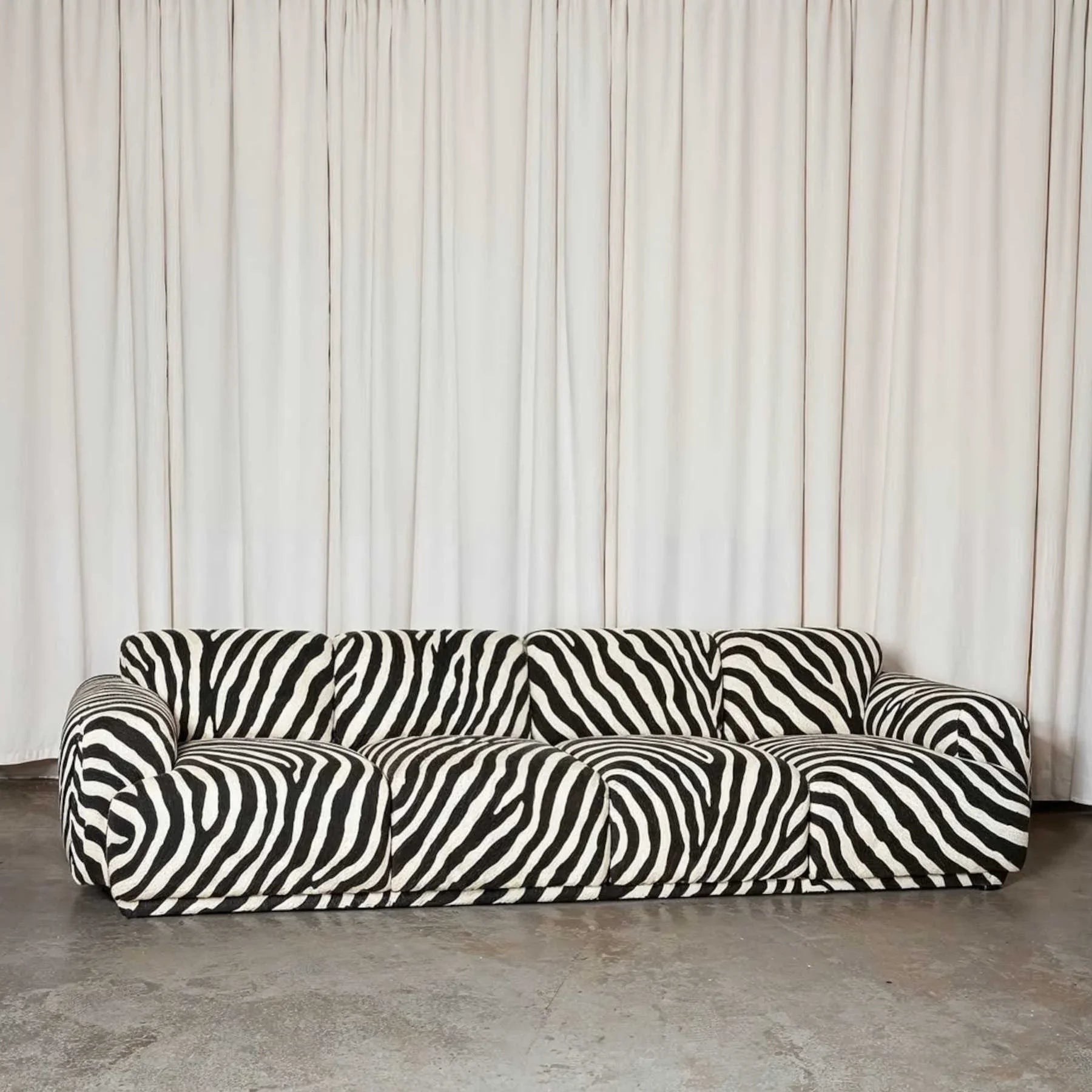 Modular Zebra Print Sofa, Contemporary Designer Furniture