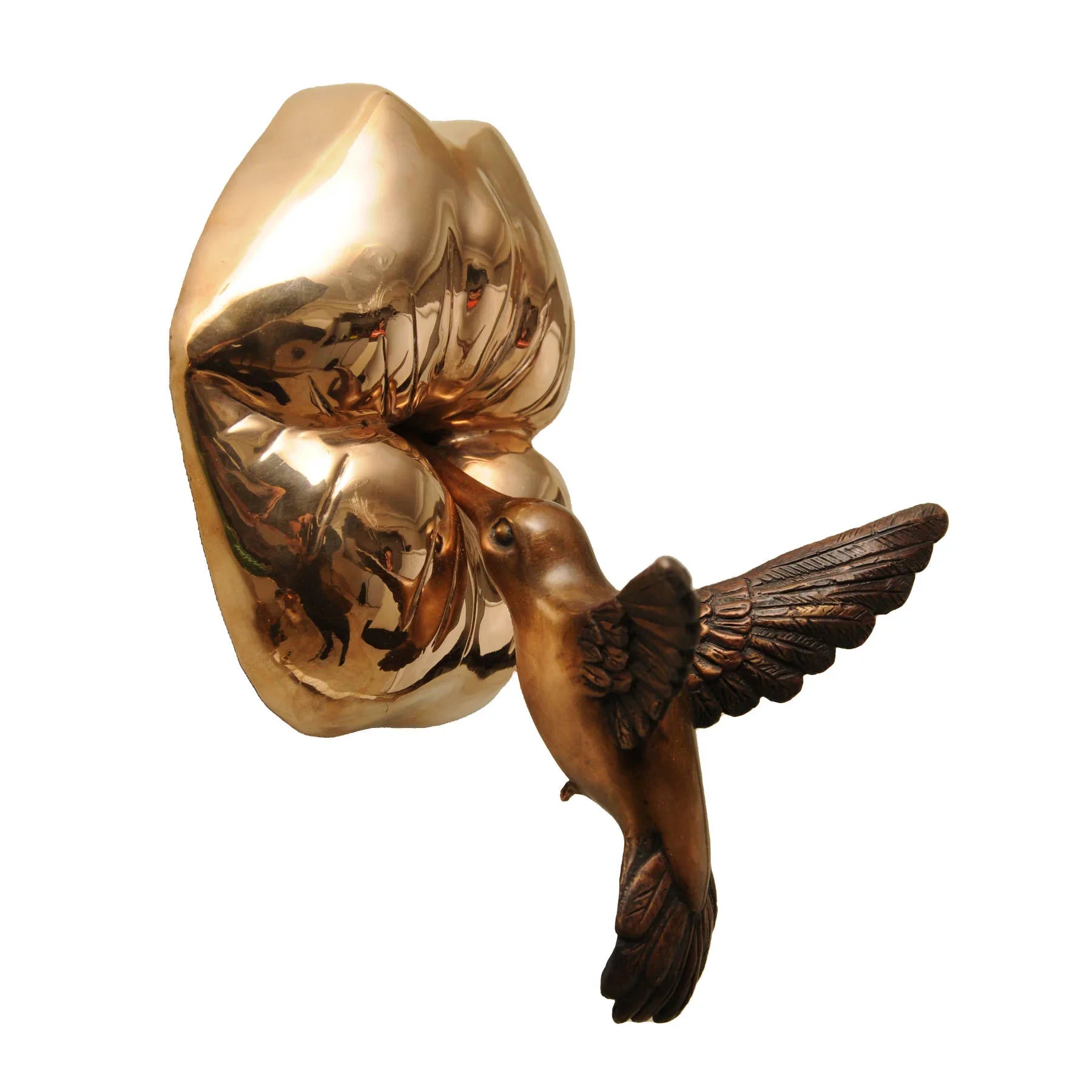 Kiss Series & Bird Bronze Sculpture, Modern Decorative Artworks By Sara Rahanjam